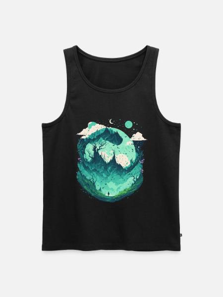 Fantasy Wonderland Fairytale Forest - Men's Premium Organic Tank Top - black