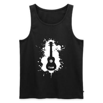 Funny ukulele music - Men's Premium Organic Tank Top - black - Front - Michal (187cm)