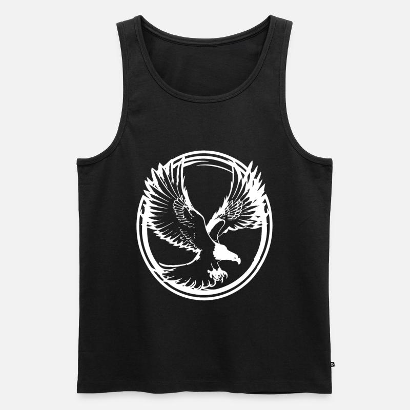 Starke Adler Silhouette - Männer Premium Bio Tank Top - Schwarz