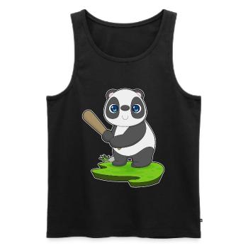Panda Baseball Baseball Bats - Men's Premium Organic Tank Top - black - Front - AI Model Male 178 light (178cm)