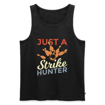 Bowling players - Men's Premium Organic Tank Top - black - Front - AI Model Male 178 light (178cm)