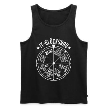 IT Support Glücksrad Service Desk IT Helpdesk Nerd - Männer Premium Bio Tank Top - Schwarz - Vorne - AI Model Male 178 light (178cm)