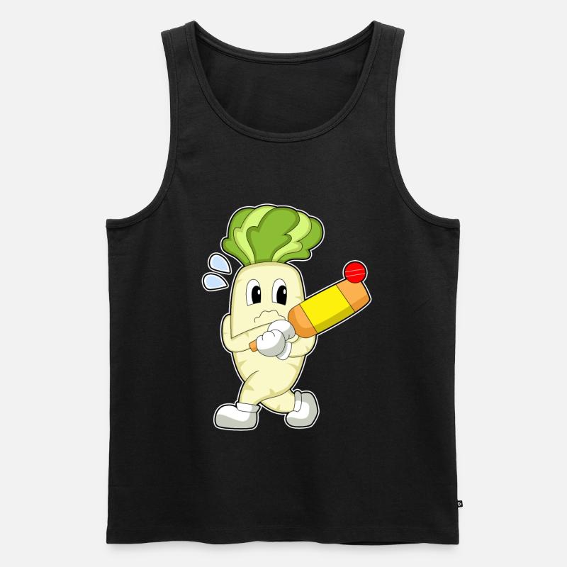 Radieschen Cricket Cricketschläger - Männer Premium Bio Tank Top - Schwarz