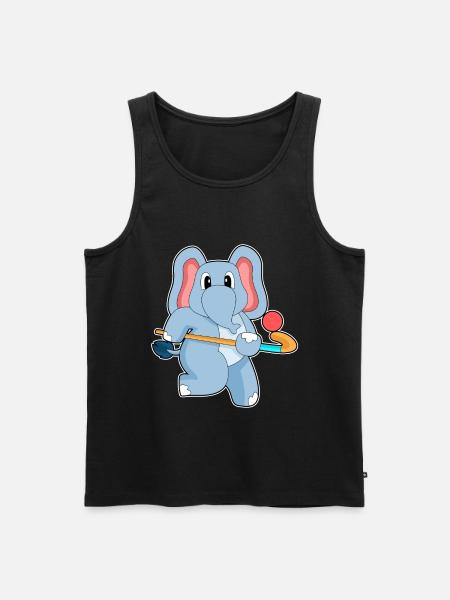Elefant Feldhockey Feldhockeyschläger - Männer Premium Bio Tank Top - Schwarz