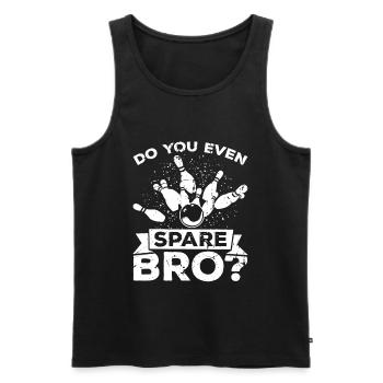 Lustiger Bowling Spruch - Männer Premium Bio Tank Top - Schwarz - Vorne - AI Model Male 178 light (178cm)
