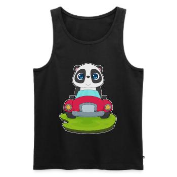 Panda Auto - Männer Premium Bio Tank Top - Schwarz - Vorne - AI Model Male 178 light (178cm)