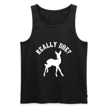Lustiges Tier Hirsch Wortspiel Zitat - Männer Premium Bio Tank Top - Schwarz - Vorne - AI Model Male 178 light (178cm)