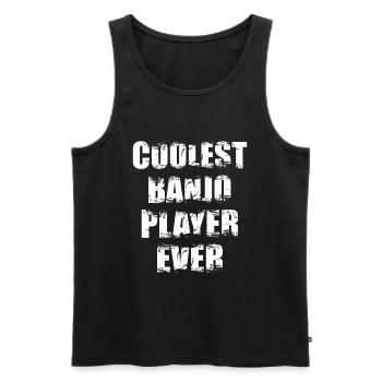 Coolest Banjo Player - Men's Premium Organic Tank Top - black - Front - Michal (187cm)