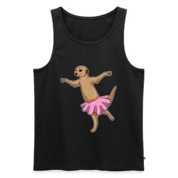 Erdmännchen Ballerina Ballett Tanz - Männer Premium Bio Tank Top - Schwarz - Vorne - Michal (187cm)