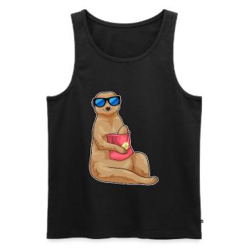 Meerkat Shopping Bag - Men's Premium Organic Tank Top - black - Front - Michal (187cm)