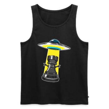 Spaceship Chess Piece Tower Chess - Men's Premium Organic Tank Top - black - Front - AI Model Male 178 light (178cm)