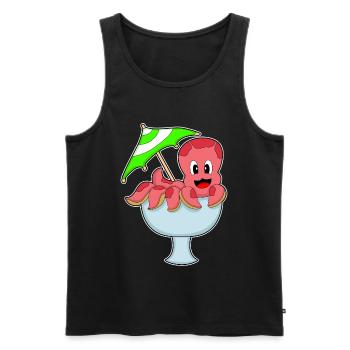 Krake Geburtstag Partyschirmchen - Männer Premium Bio Tank Top - Schwarz - Vorne - Michal (187cm)