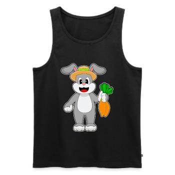 Bunny Farmer Carrot Farm - Men's Premium Organic Tank Top - black - Front - Michal (187cm)
