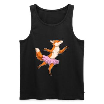 Fox Ballerina Ballet Dance - Men's Premium Organic Tank Top - black - Front - Michal (187cm)