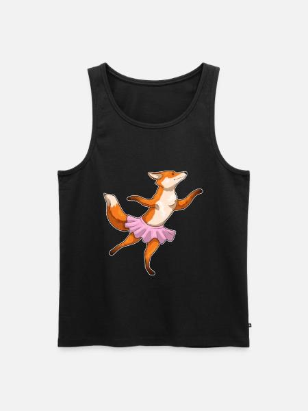 Fox Ballerina Ballet Dance - Men's Premium Organic Tank Top - black