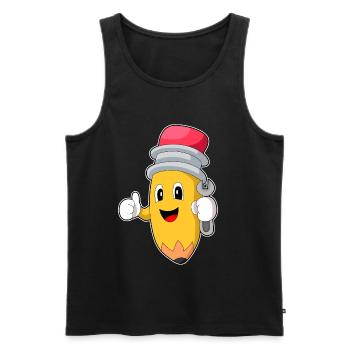 Pencil Mechanic Wrench Workshop - Men's Premium Organic Tank Top - black - Front - Michal (187cm)