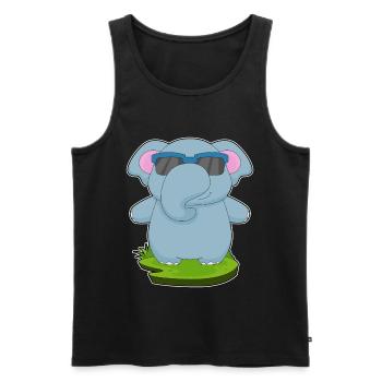 Elephant Sunglasses - Men's Premium Organic Tank Top - black - Front - Michal (187cm)