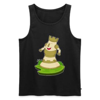 Chess Piece Tower Chess - Men's Premium Organic Tank Top - black - Front - AI Model Male 178 light (178cm)