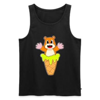 Hamster Waffeleis - Männer Premium Bio Tank Top - Schwarz - Vorne - AI Model Male 178 light (178cm)
