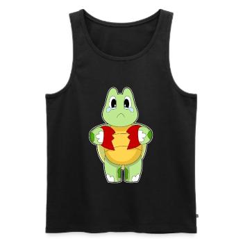 Turtle Heart - Men's Premium Organic Tank Top - black - Front - Michal (187cm)