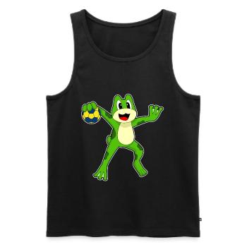 Frog Handball Player Handball - Men's Premium Organic Tank Top - black - Front - Michal (187cm)