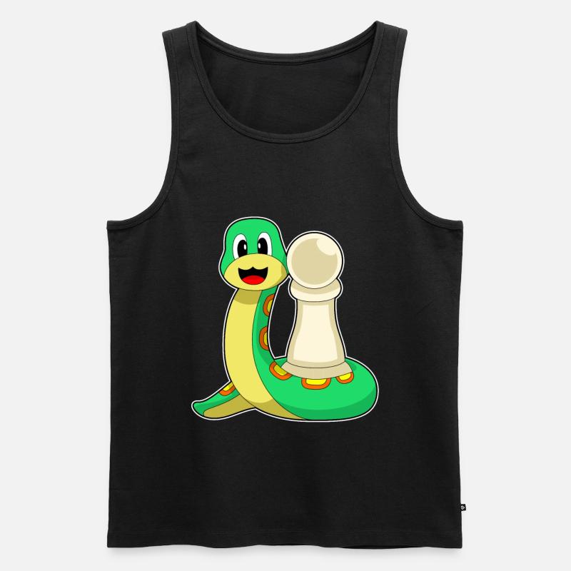 Schachfigur Bauer Schlange Schach - Männer Premium Bio Tank Top - Schwarz