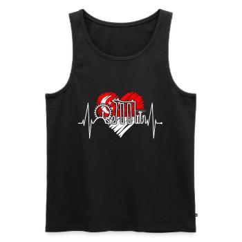 Singapore Skyline Heartbeat Asia I Love Singapore - Débardeur bio Premium Homme - noir - Devant - AI Model Male 178 light (178cm)