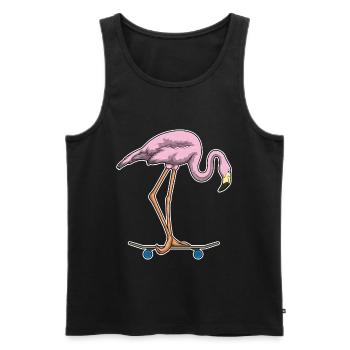 Flamingo Skater Skateboard - Débardeur bio Premium Homme - noir - Devant - Michal (187cm)
