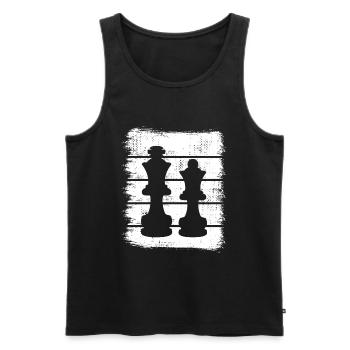 Chess pieces drawing - Men's Premium Organic Tank Top - black - Front - Michal (187cm)