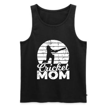 Cricket Mama - Men's Premium Organic Tank Top - black - Front - AI Model Male 178 light (178cm)