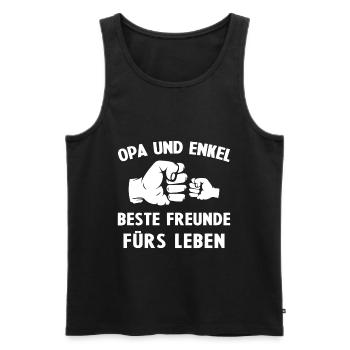 Opa und enkel beste freunde fürs leben comic baby - Männer Premium Bio Tank Top - Schwarz - Vorne - Michal (187cm)