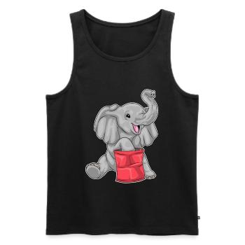 Chips d’éléphant - Débardeur bio Premium Homme - noir - Devant - Michal (187cm)