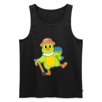 Parrot Pensioner Walking Stick - Men's Premium Organic Tank Top - black - Front - Michal (187cm)