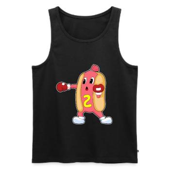 Hot Dog Boxer Boxing Gloves Boxing - Men's Premium Organic Tank Top - black - Front - Michal (187cm)