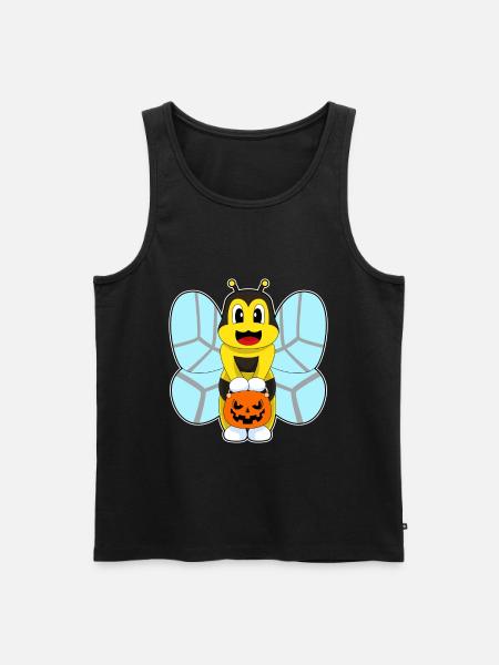 Bee Halloween Pumpkin - Men's Premium Organic Tank Top - black