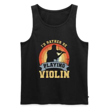 Geiger Witz - Männer Premium Bio Tank Top - Schwarz - Vorne - Michal (187cm)