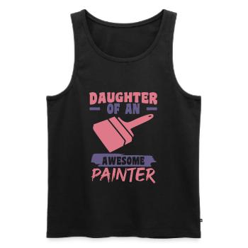 Maler Tochter - Männer Premium Bio Tank Top - Schwarz - Vorne - AI Model Male 178 light (178cm)