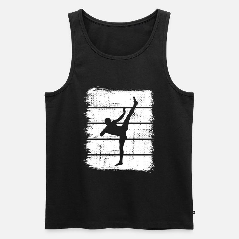 Kickboxer - Männer Premium Bio Tank Top - Schwarz