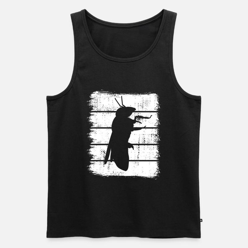 Biene Skizze - Männer Premium Bio Tank Top - Schwarz