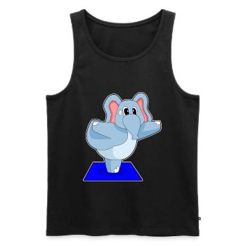 Elephant Yoga Fitness Gymnastique - Débardeur bio Premium Homme - noir - Devant - Michal (187cm)