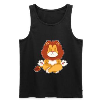 Leo Yoga Fitness Méditation - Débardeur bio Premium Homme - noir - Devant - Michal (187cm)