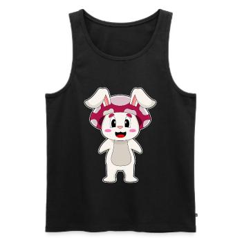 Bunny Mushroom - Men's Premium Organic Tank Top - black - Front - Michal (187cm)