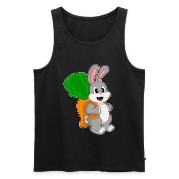 École de sac à dos lapin étudiant - Débardeur bio Premium Homme - noir - Devant - Michal (187cm)