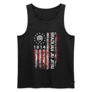 Jiu Jitsu brésilien 1914 Amérique drapeau cadeau - Débardeur bio Premium Homme - noir - Devant - Michal (187cm)