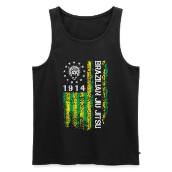 Jiu Jitsu brésilien 1914 Amérique drapeau cadeau - Débardeur bio Premium Homme - noir - Devant - Michal (187cm)