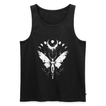 Fairycore Fée Phases de Lune Fée Grunge Gothique - Débardeur bio Premium Homme - noir - Devant - Michal (187cm)