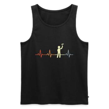 Malermeister Herzklopfen - Männer Premium Bio Tank Top - Schwarz - Vorne - AI Model Male 178 light (178cm)