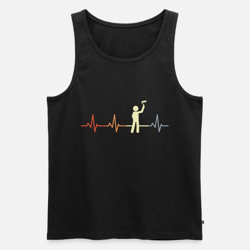 Master painter heart palpitations - Men's Premium Organic Tank Top - black