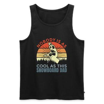 Snowboard Dad - Men's Premium Organic Tank Top - black - Front - AI Model Male 178 light (178cm)