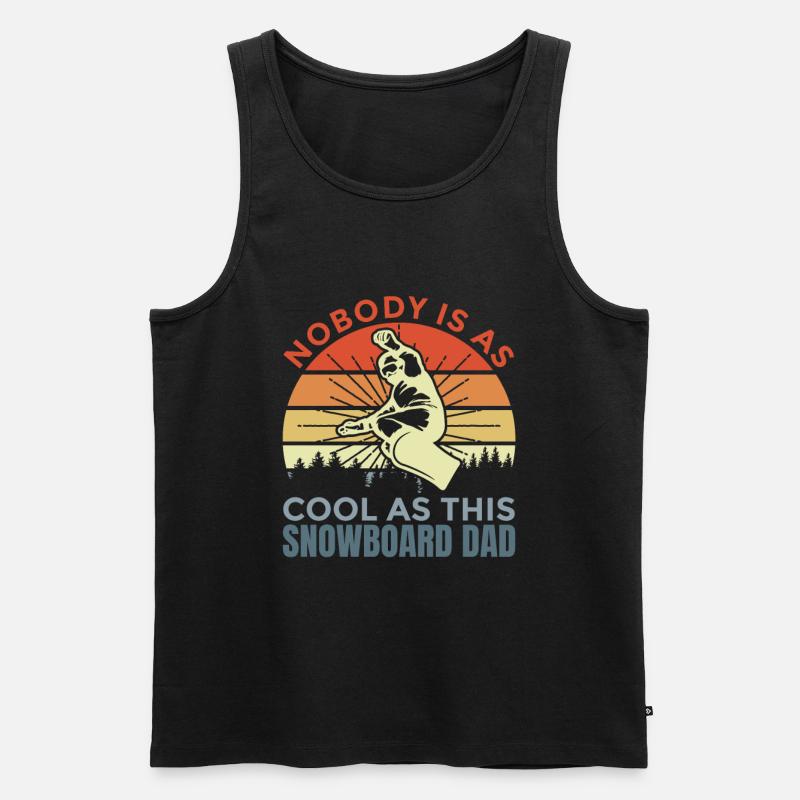Snowboard Dad - Männer Premium Bio Tank Top - Schwarz